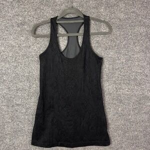 Lululemon Tank Top Womens Size 4 Black Snake Print Racerback Athletic